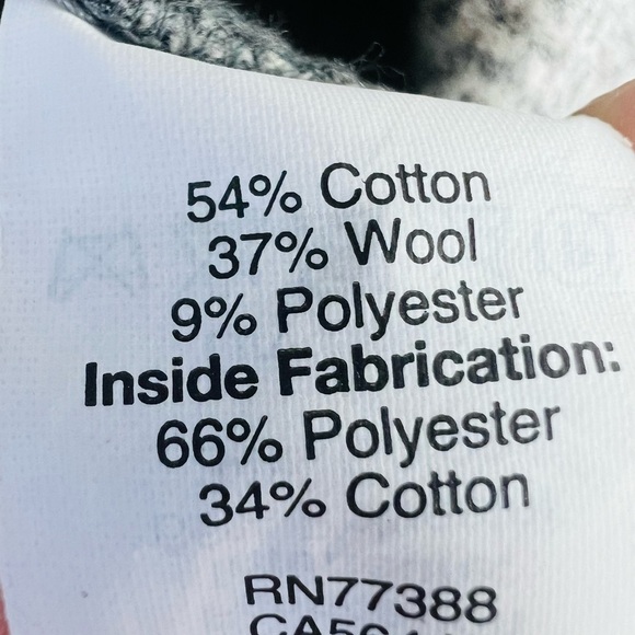 MADEWELL Stanza Herringbone GRAY Wool Blend Coat Jacket size S - Picture 11 of 11